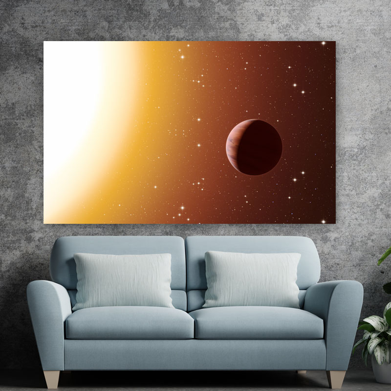 Πίνακας σε καμβά Πλανήτης σε Ηλιακό Φως